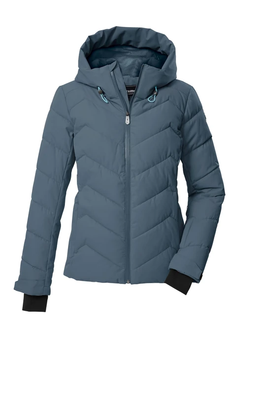 Killtec KSW 31 WMN SKI QLTD JCKT Women's Ski Jacket with Hood and Snow Guard Dove Blue, 40, 43417-000