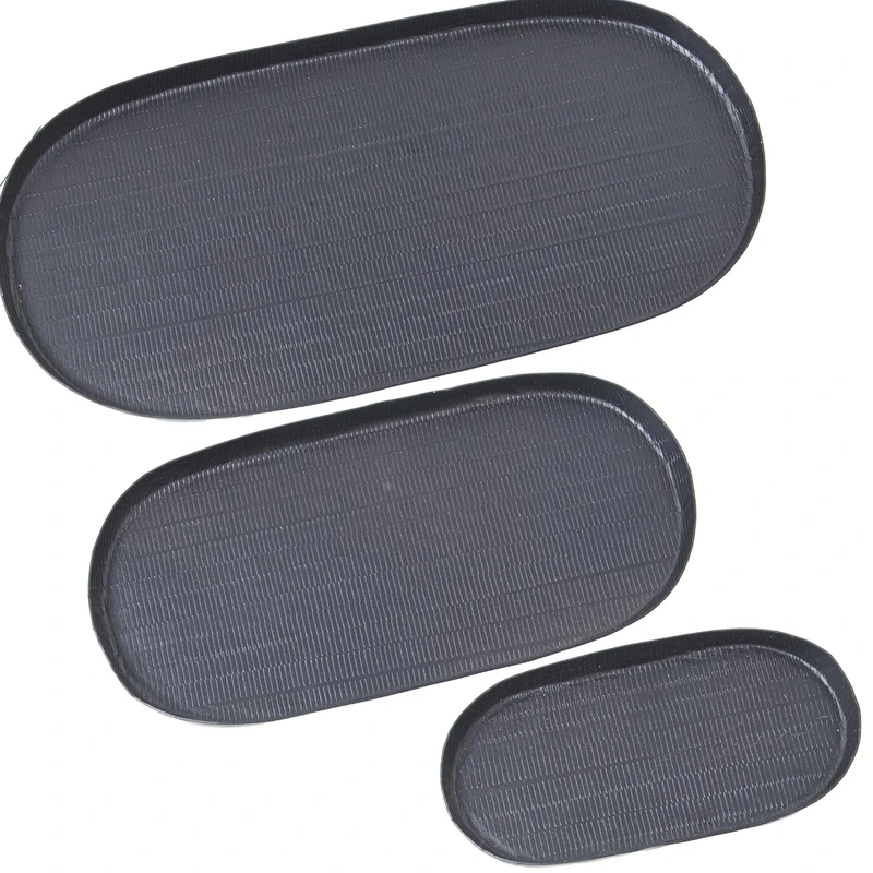 Set of 3 Aluminium Flags Tallado Black_21 x 11 + 30 x 15 + 40 x 20 x 1.5 cm - Image 1