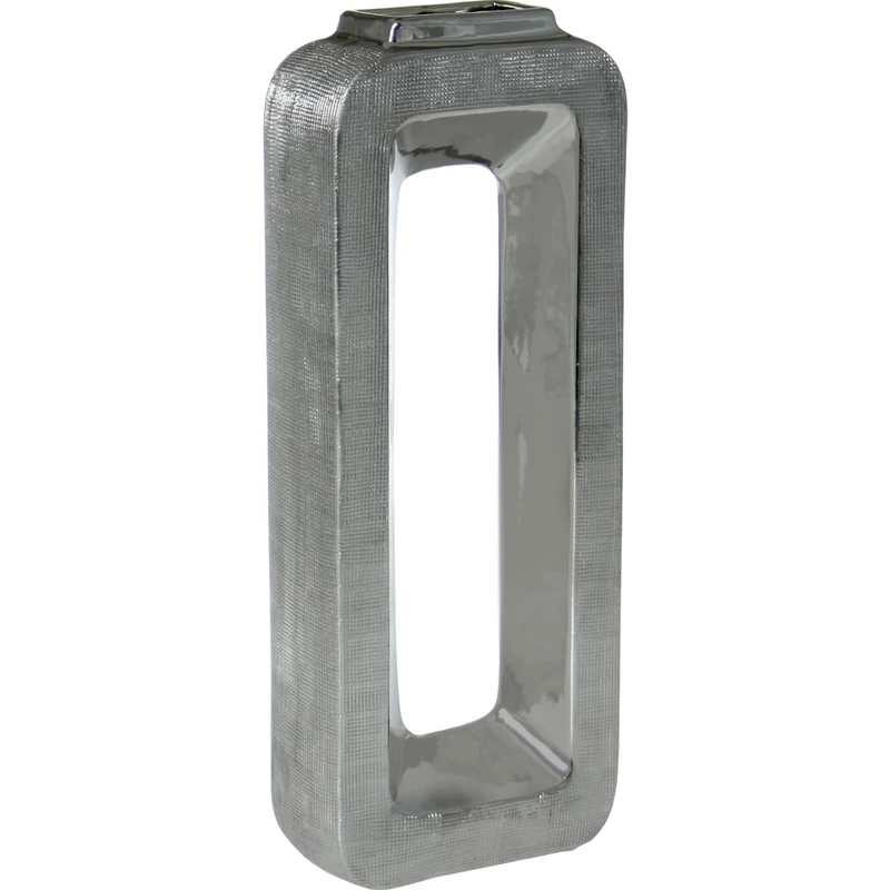 JARRÓN CERÁMICA 40 CM Plata_16X7X40CM