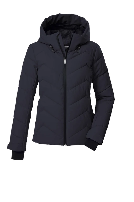 Killtec KSW 31 WMN SKI QLTD Women's Ski Jacket/Functional Jacket in Down Look with Hood and Snow Guard Black Blue 50 43417-000 - Image 1