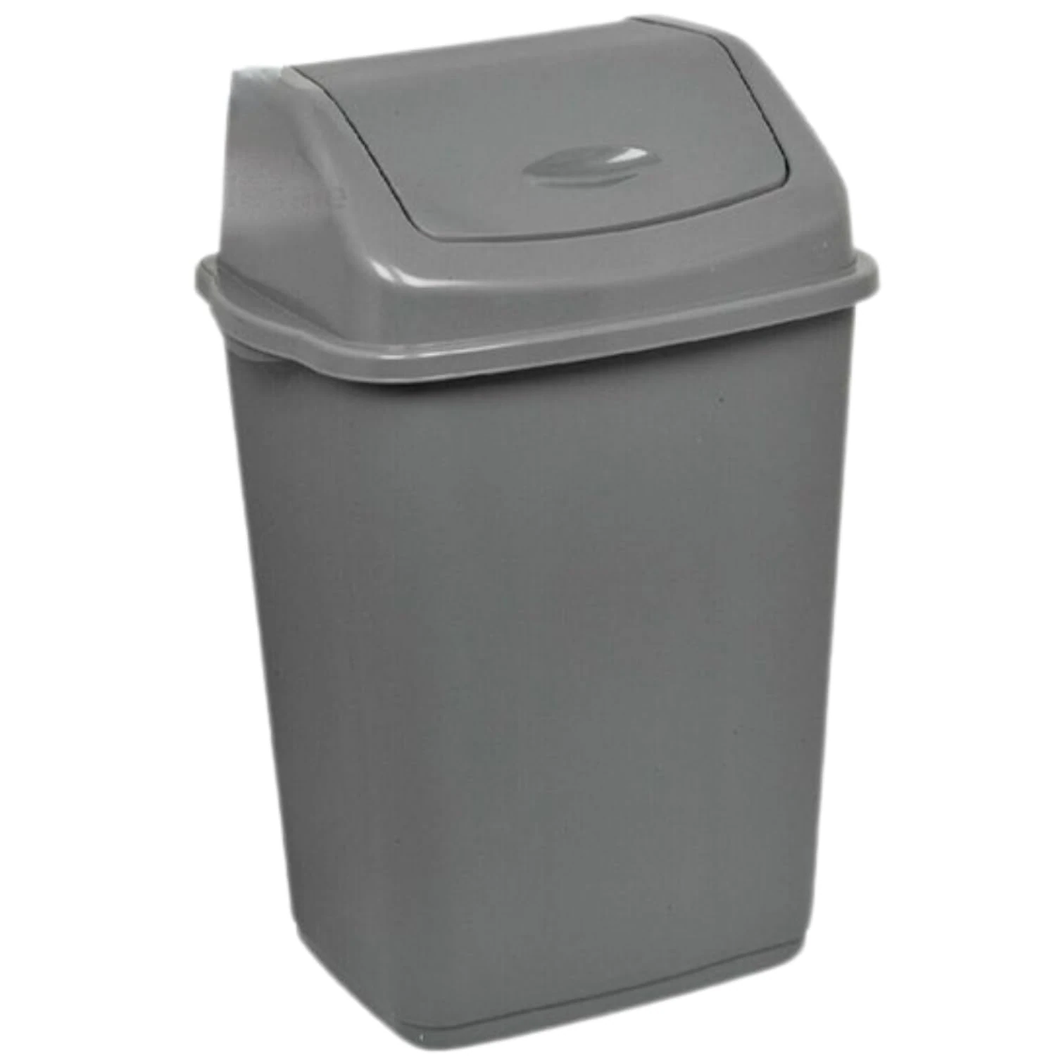 Easy Shopping® 60L 60 Liter Plastic Grey Swing Bin for Home and Kitchen Garden Indoor Outdoor Rubbish Waste disposal Bin
