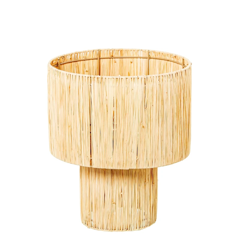 LÁMPARA SOBREMESA RATÁN Natural, 1XE27 MAX40W, Cable:250CM_°30X36CM Base:°16X16CM - Image 1