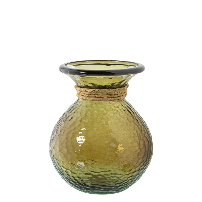 JARRÓN CRYSTAL 19 CM MARRÓN C/ENEA_°14X19CM