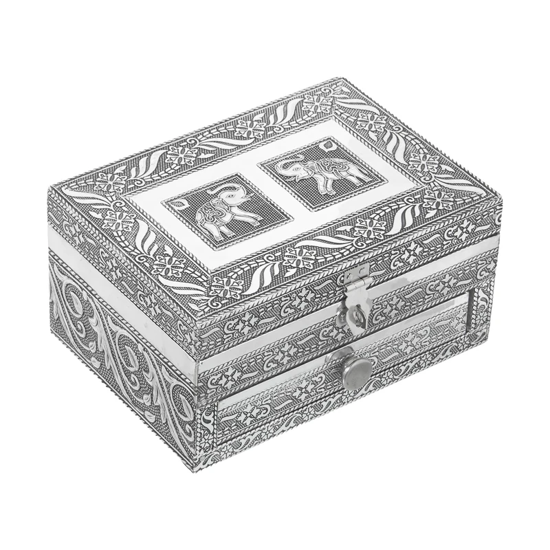 AlexandreHouse Joyero Metal Plate C/Espajo 18 x 13 x 9 cm - Image 1