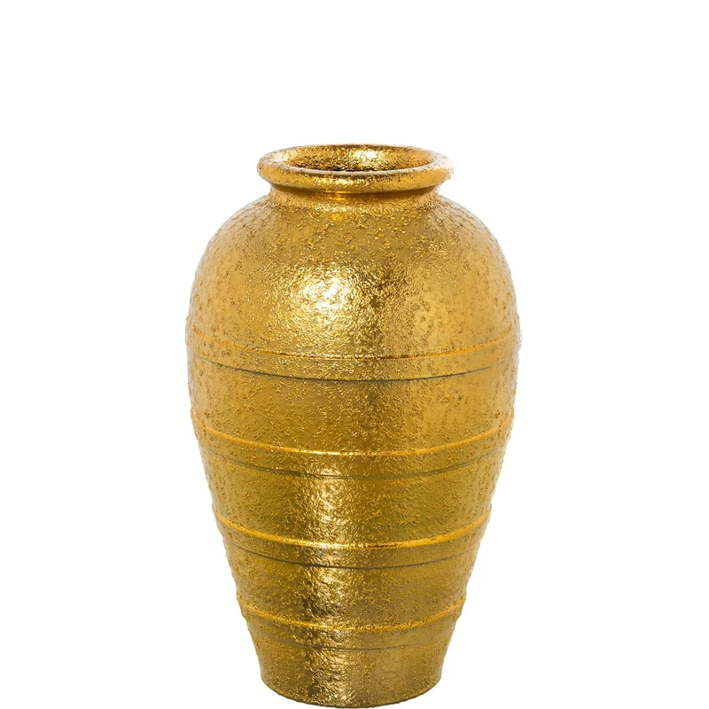 JARRÓN CERÁMICA 40 CM Dorado_° 26X40 cm