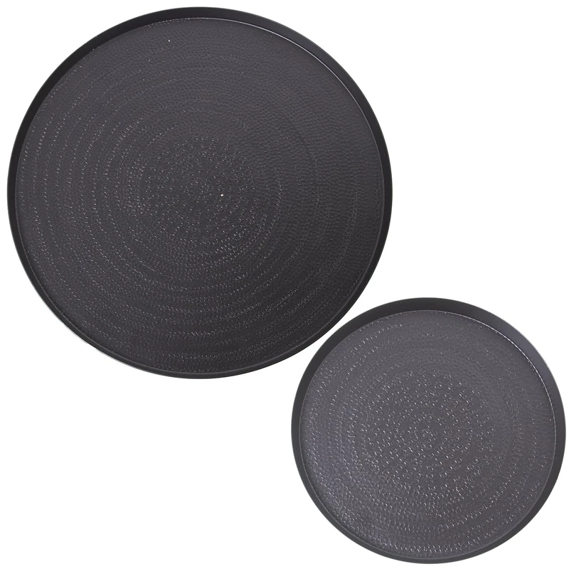Set of 2 Aluminium Flags Tallado Black_°23+°38cm - Image 1