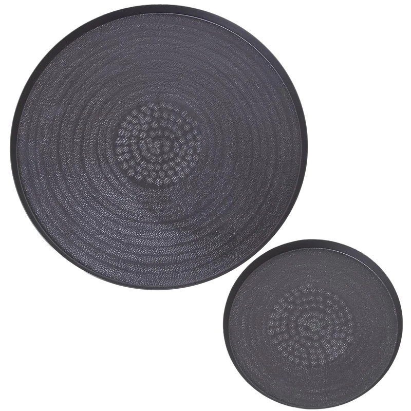 Set of 2 Aluminium Flags Tallado Black_°23+°38cm - Image 1