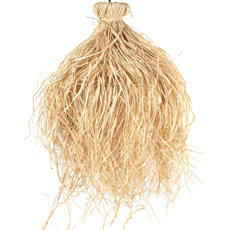 AlexandreHouse LÁMPARA TECHO Rafia/Metal, 1XE27 MAX.60W NO INCLUIDA_38X38X70CM