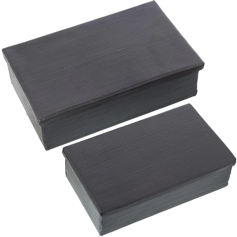 AlexandreHouse Set of 2 Aluminium Tallado Boxes, 23 x 14 x 7 cm, 28 x 18 x 8 cm - Image 1