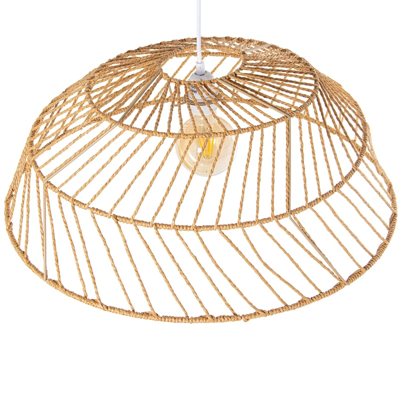 LÁMPARA TECHO CUERDA/Metal +90537 1XE27 MAX60W NOT Included_60X60X24CM