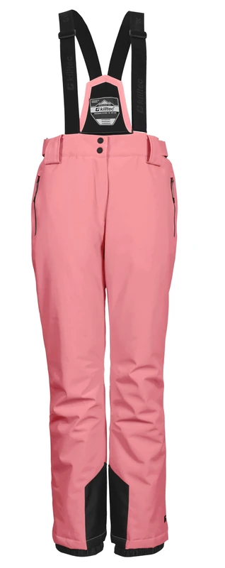 Killtec KSW 249 WMN Ski PNTS_ERIELLE Women's Ski Trousers with Removable Straps, Edge Protection and Snow Guard Light Pink, 36, 43428-000