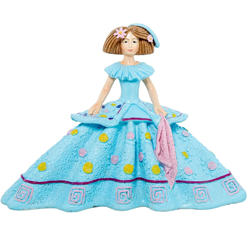 AlexandreHouse Figure Resin Menina Light Blue/25 x 12 x 18 cm