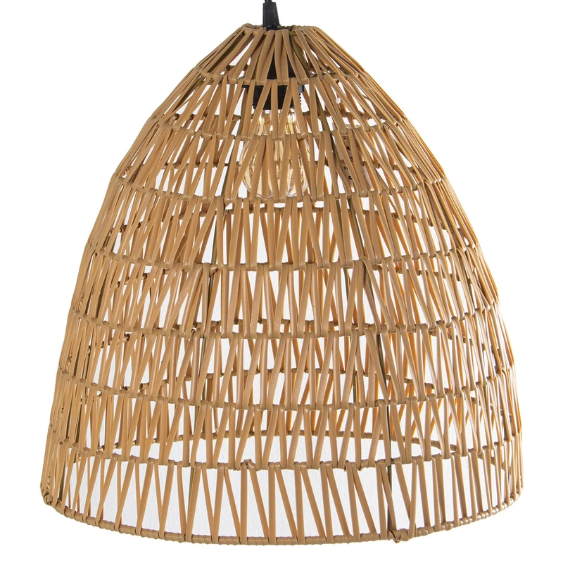LÁMPARA TECHO Ratan SINTÉTICOCOLOR Natural, 1XE27, MAX.60W_38X38X38CM, Cable:146CM