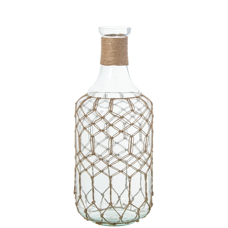 JARRÓN CRYSTAL BOTTLE 48 CM C/CUERDA_° 19X48 CM