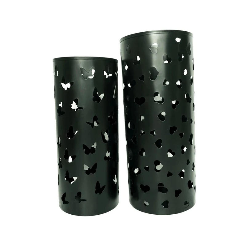 Set of 2 Black Metal Paragueros - Image 1