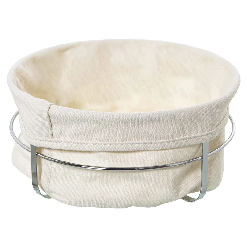 Basket Pan with Metal Chromado: 95% Cotton + 5% Polyester 22 x 11 cm - Image 1