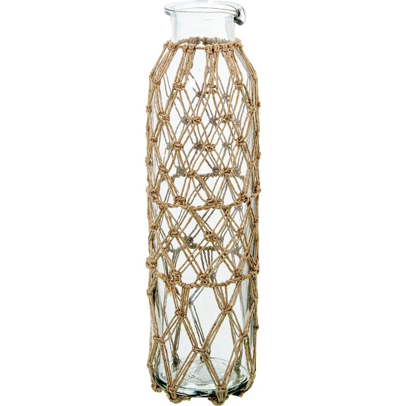 JARRÓN BOTELLA 30 cm Crystal C/CUERDA_°8X30CM - Image 1