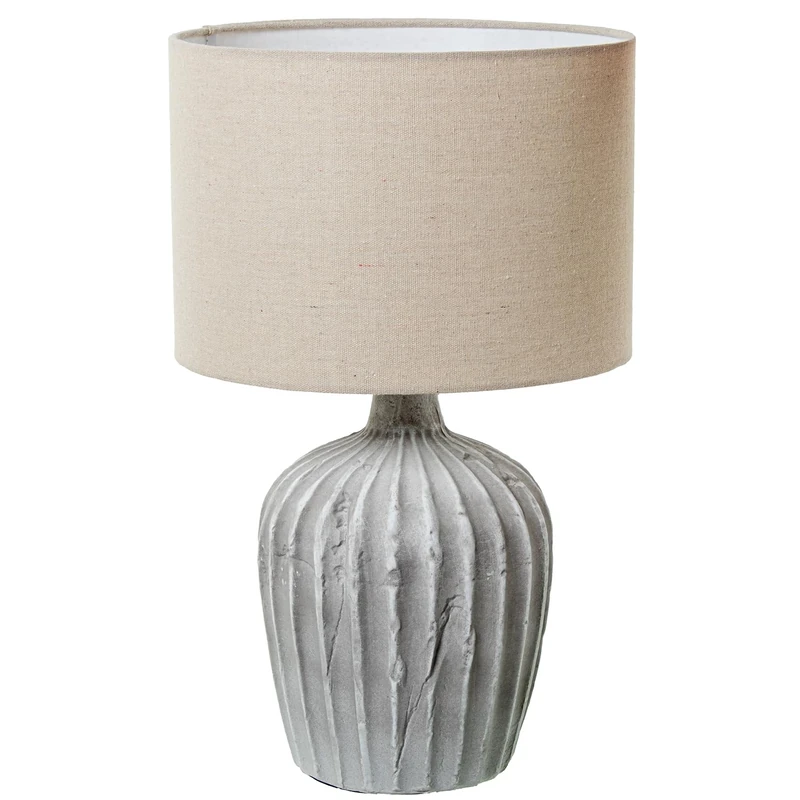 AlexandreHouse LÁMPARA SOBREMESA CERÁMICA Blanca, 1XE27 MAX.40W_°32X51CM Base:°20X27CM