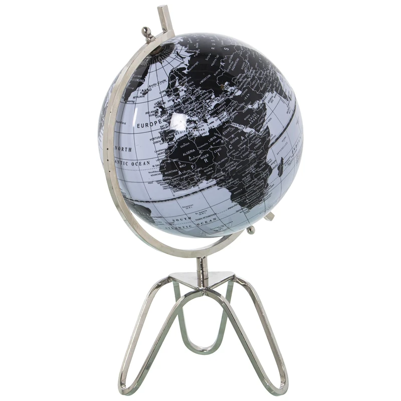 Terrace globe ø20 cm white/black metal SOBREMESA_° 20 x 38 cm - Image 1
