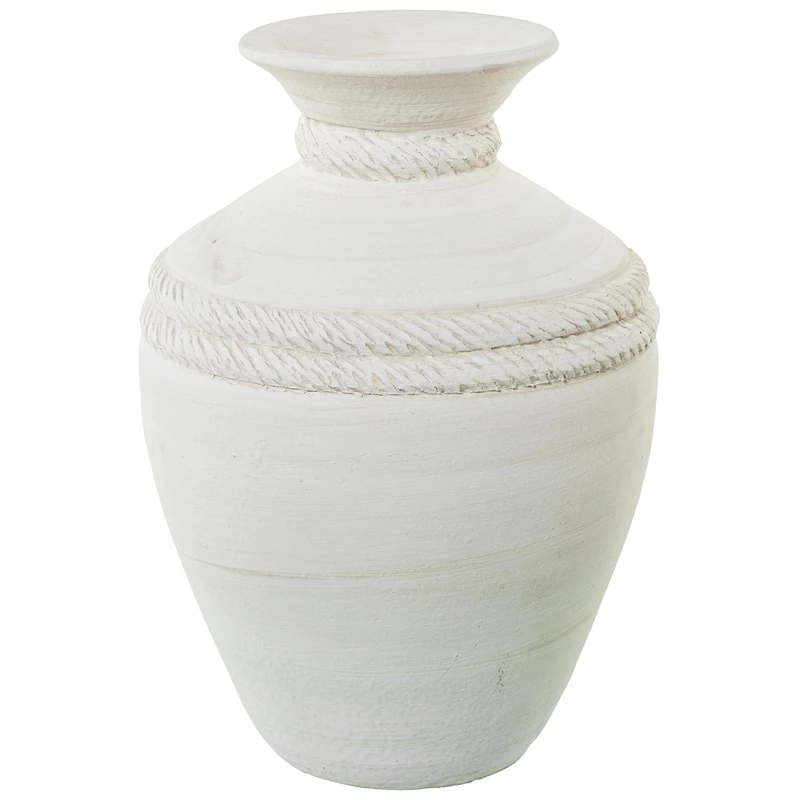 JARRON CERAMIC 40 CM BLANCO ARENA FINA_° 29X40 CM