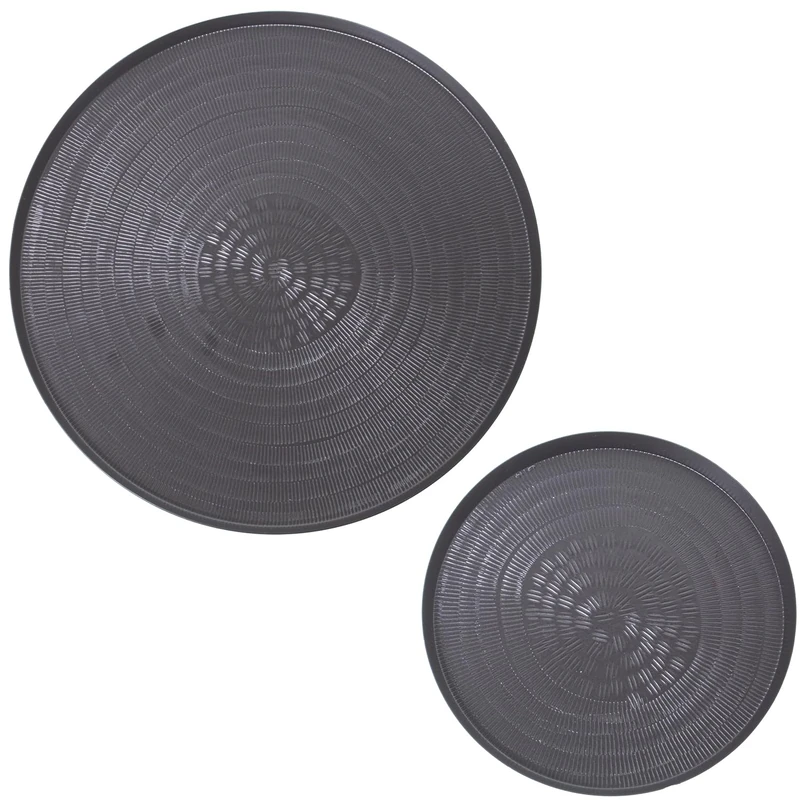 Set of 2 Aluminium Flags Tallado Black_°23+°38cm - Image 1