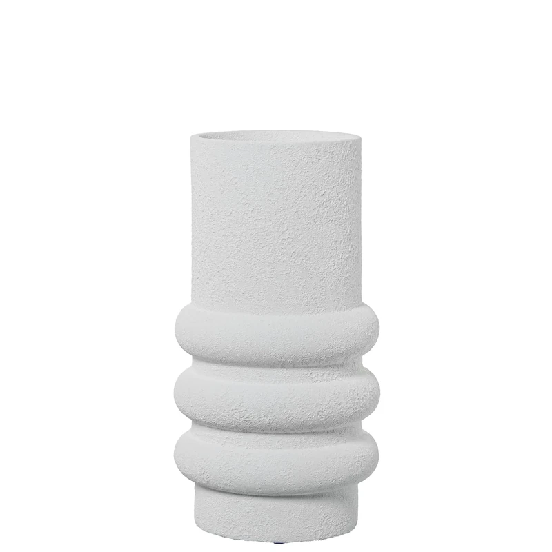 JARRÓN CERÁMICA 30 CM Blanco Arena RÚSTICA_°16X30CM, Boca:°13CM - Image 1