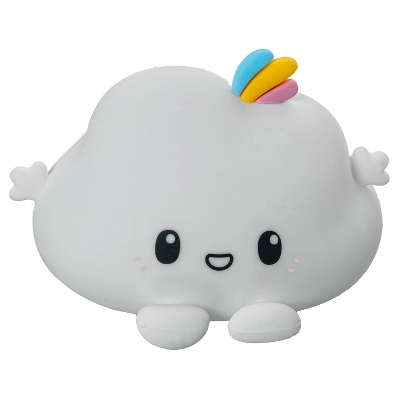 LUZ NOCTURNA LED NUBE Feliz, USB_13X10X8CM, ABS+Silicon