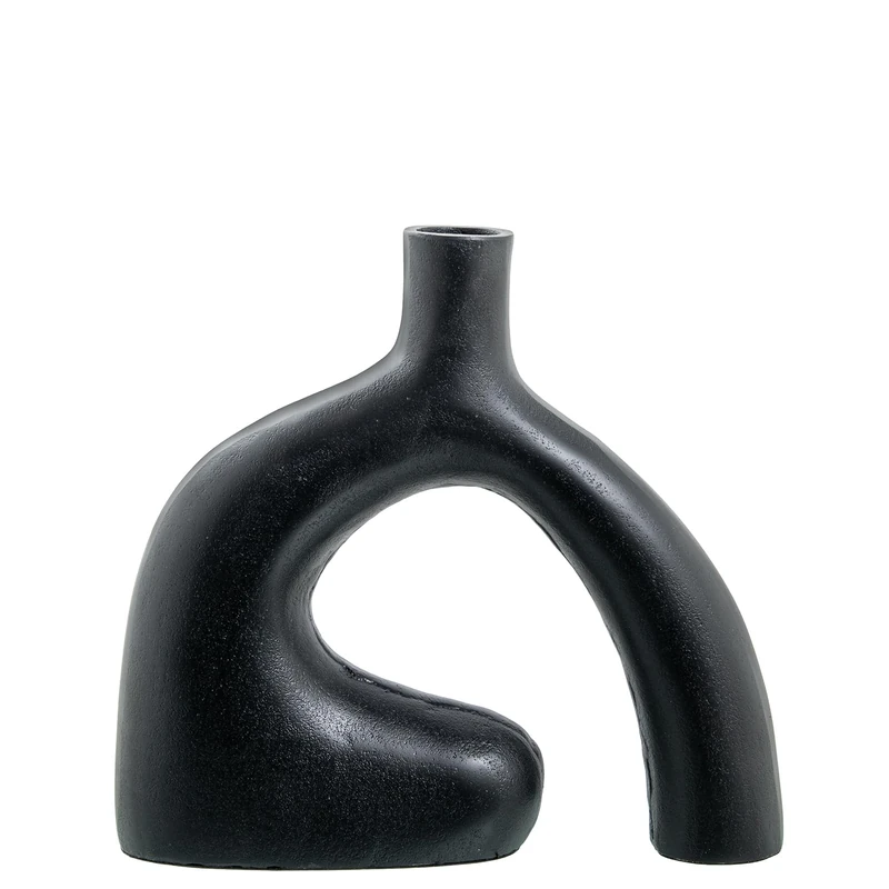 Jarron Aluminium 25 cm Black Rusty 26 x 7 x 25 cm
