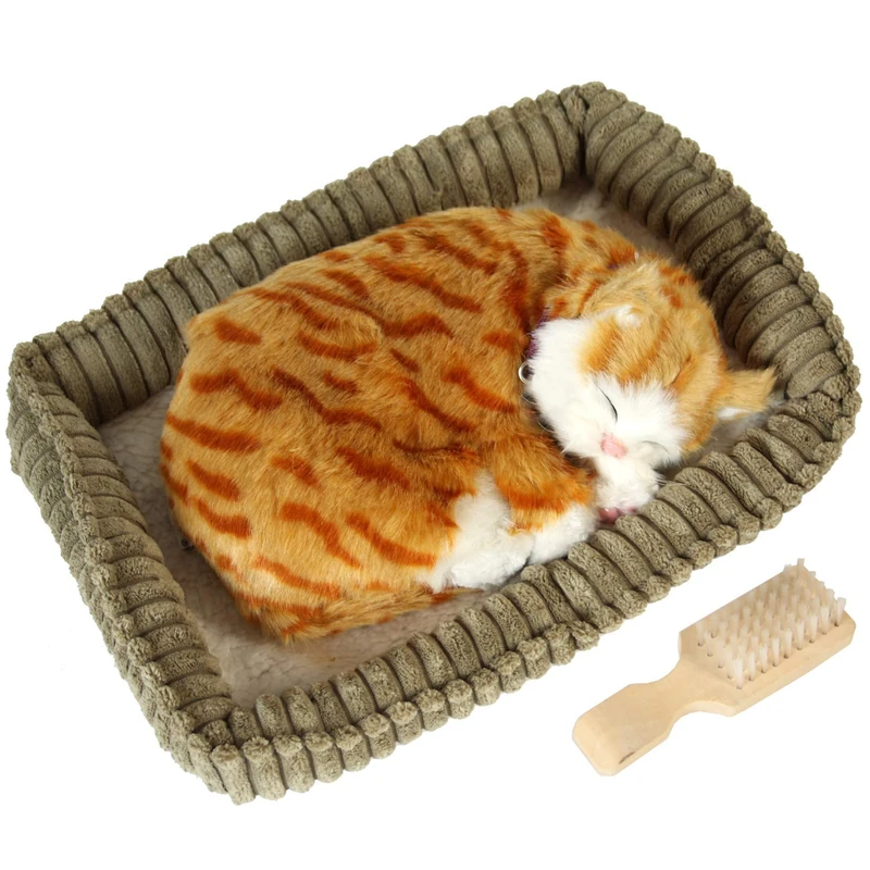 AlexandreHouse Plush with movement Gato Blanco / Brown_23x19x10cm