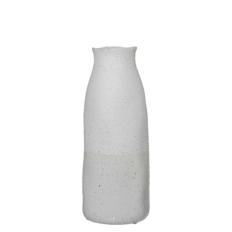 JARRÓN CERÁMICA 40 CM Blanco/Crema Arena_°16X40CM - Image 1