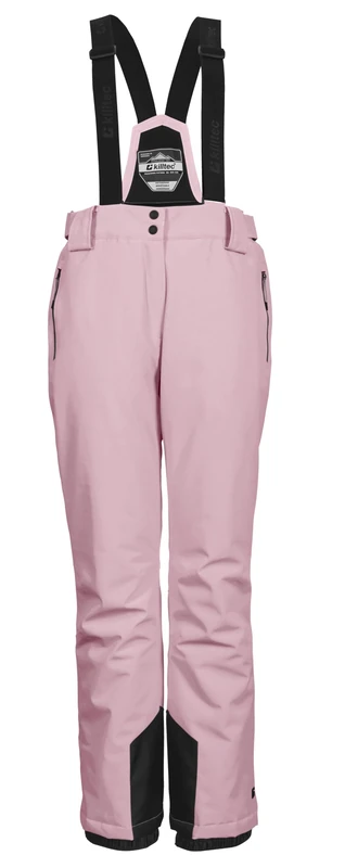 Killtec KSW 249 WMN Ski PNTS_ERIELLE Women's Ski Trousers with Removable Straps, Edge Protection and Snow Guard, Rosewood, 44, 43428-000