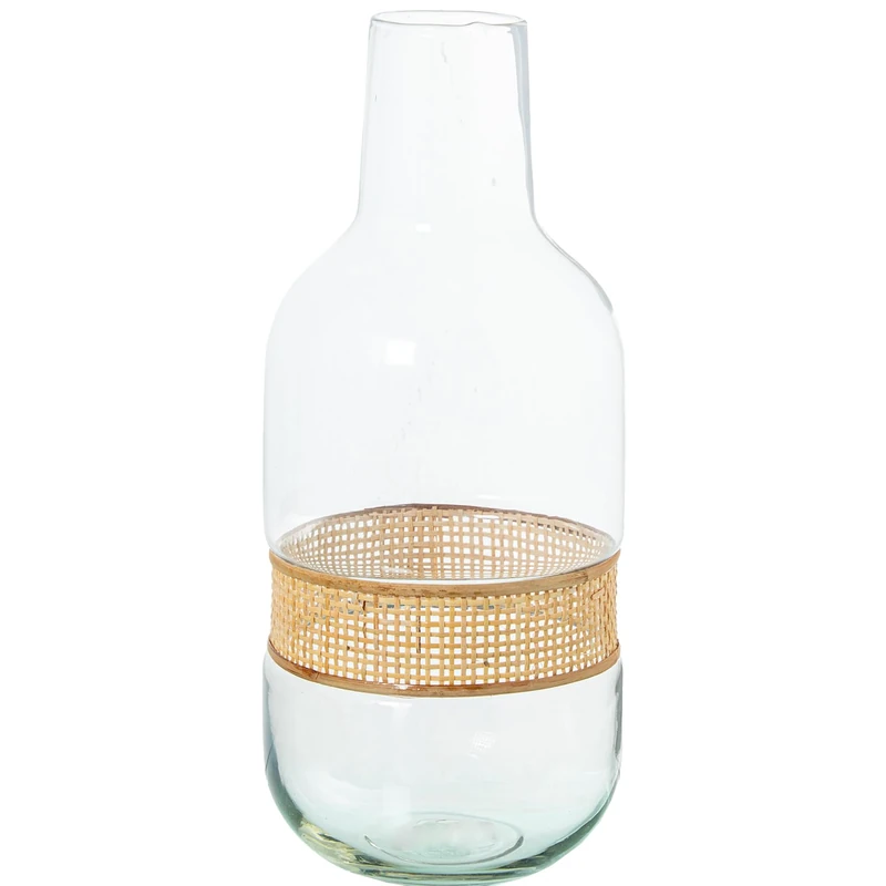 AlexandreHouse JARRÓN CRYSTAL C/MIMBRE_°15X36CM - Image 1