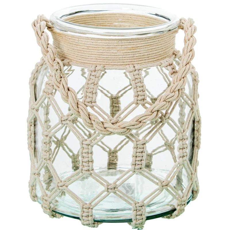 JARRÓN/Crystal Glass Holder 23 cm C/Cuerda_° 20 x 23 cm - Image 1