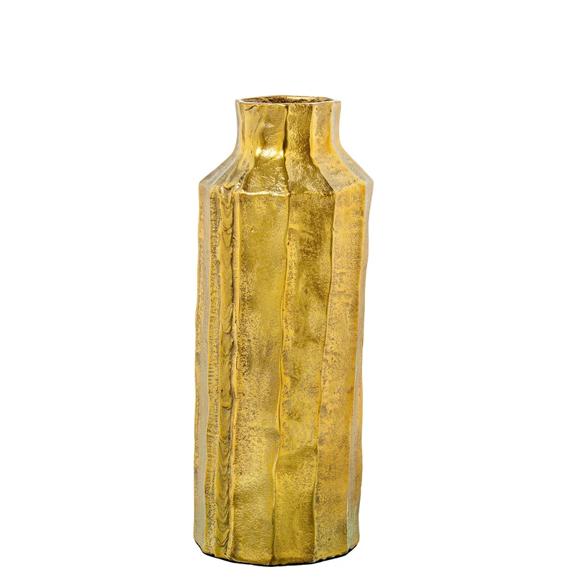 JARRÓN ALUMINIUM 36 cm Dorado 14 x 13 x 36 cm