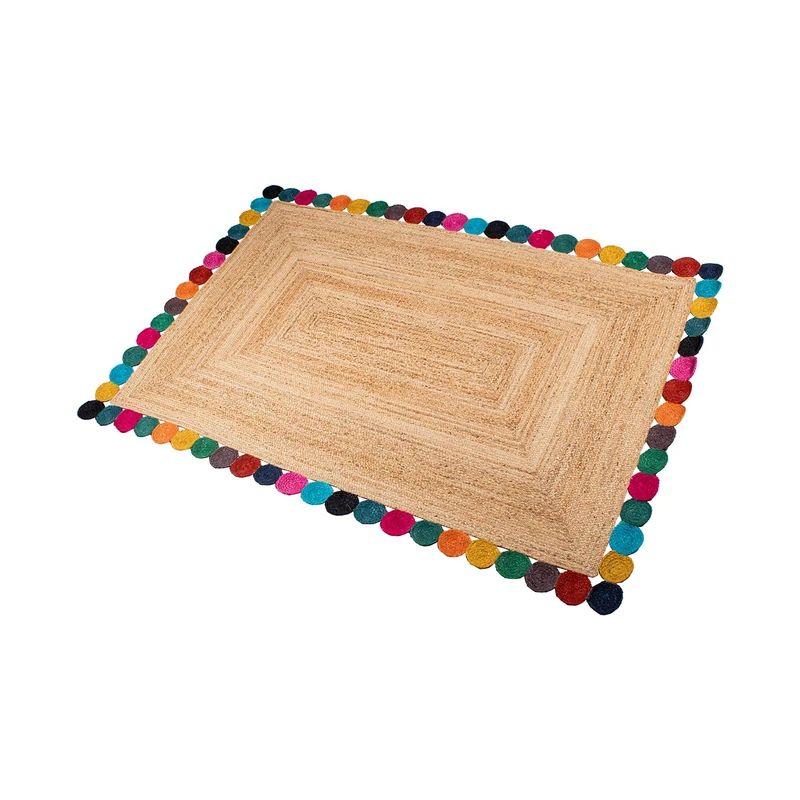 AlexandreHouse ALFOMBRA YUTE 120 x 170 cm Natural Edges Redundles Multicoloured, 120 x 170 cm - Image 1