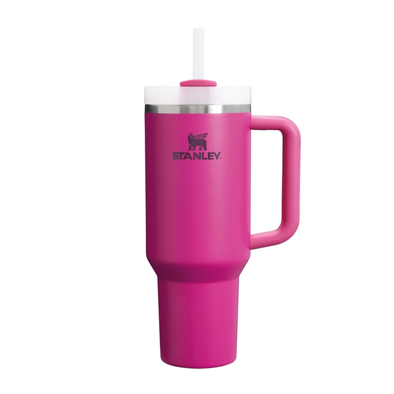 STANLEY 1913 Quencher H2.0 Flowstate Tumbler 1.2L - Cold for 11 Hours - Iced for 48 Hours - Metal Water Bottle with Straw, Handle and Lid - Dishwasher Safe - Travel Mug for Cold Drinks - Fuchsia