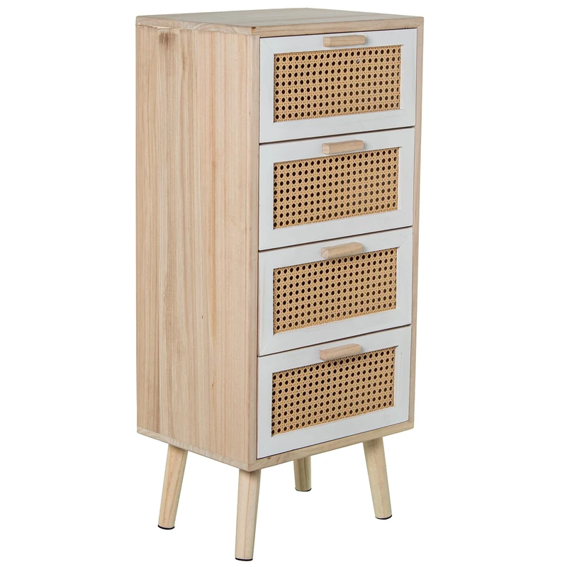 AlexandreHouse Siphonier C/5 Chains Madera 40 x 30 x 91 cm DM+Paulownia + Mimbr
