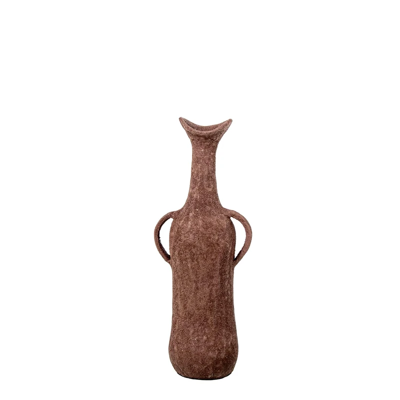 JARRÓN C/ASAS ALUMINIUM 33 CM TERRACOTA_13X9X33CM