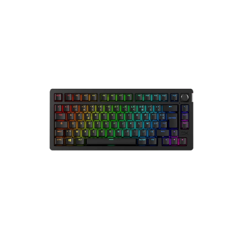 HyperX Alloy Rise 75 Wireless 75% Hot Swappable Mechanical Gaming Keyboard PC Backlight Up to 80 Hours Dual 2.4GHz Wireless and Bluetooth