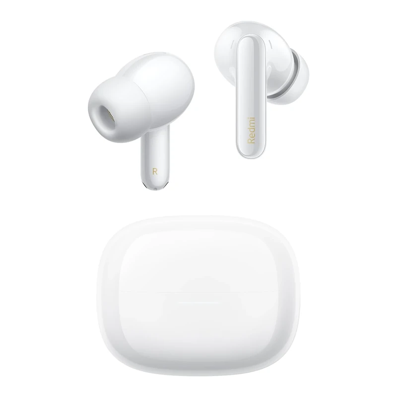 XIAOMI Redmi Buds 6 Pro – Wireless Bluetooth Headphone in-ear, Triple Drivers,Dimensional Audio,55dB ANC, 4KHz Wide Frequency, Hi-Res Sound, LDAC, Up to 9.5h+36h Battery Life, IP54, Glacier White