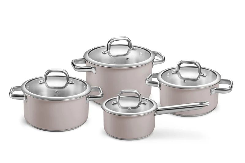 Tescoma Delight Taupe 780111 8-Piece Cookware Set with Lids - Image 1