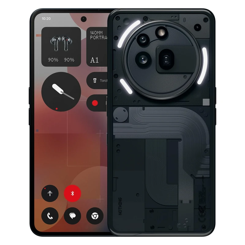 Nothing Phone (3a) Pro 256 GB - mobile phone with 50 MP periscope camera, 50 MP front camera, 60x ultra zoom, 50W fast charging and 6.77" FHD+ flexible AMOLED display - Black