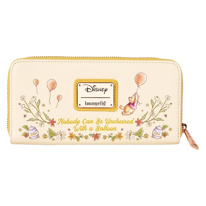 Loungefly Disney Winnie The Pooh Zip Around Wallet, Yellow Pooh, 8" x 4" x 1"