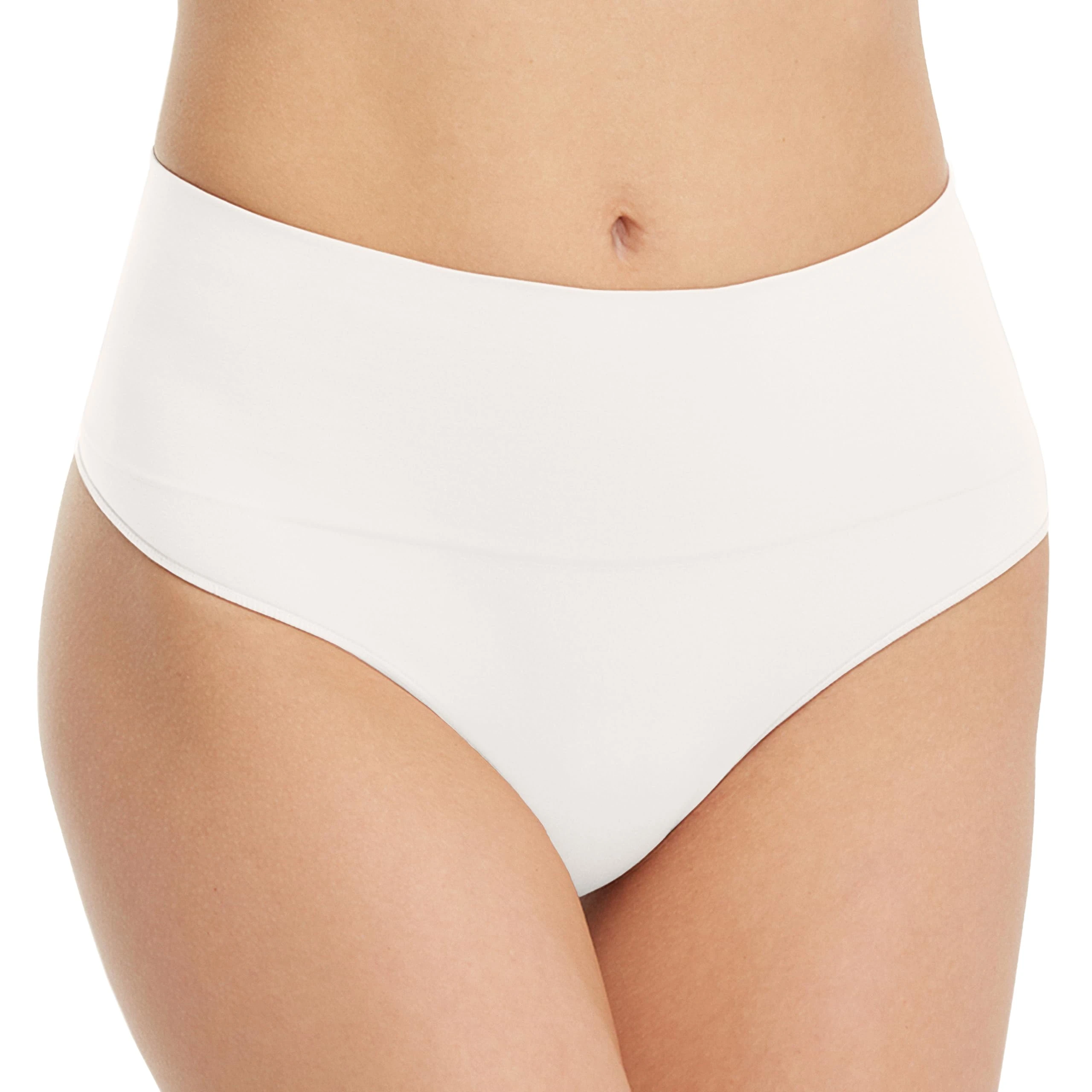 SPANX Everyday Shaping Thong - Core Control Shapewear Underwear - Invisible Under Clothes - Seamless Design - Linen - Small, Linen, S