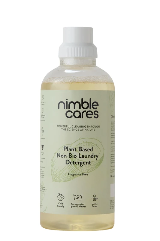 Nimble Cares Plant Based Non Bio Laundry Detergent (1 l, Fragrance Free)
