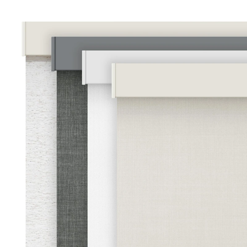 AOSKY Linen Roller Blinds Shades for Indoor Windows Pull Down Cordless Blackout Black Out Window Shade 24 Inch Blinds for Home Beige