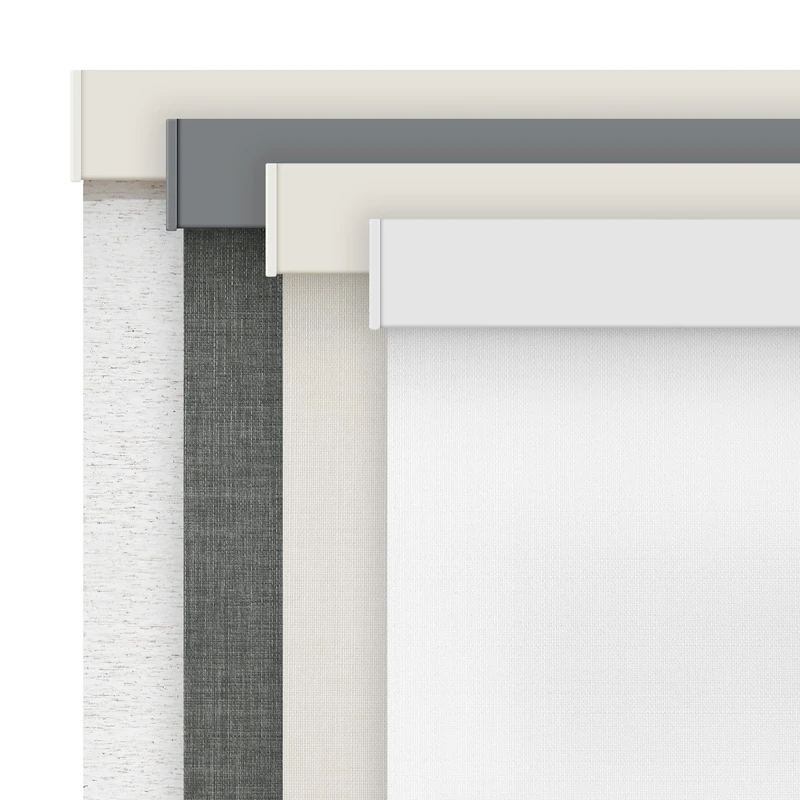 AOSKY Linen Roller Blinds Shades for Indoor Windows Pull Down Cordless Blackout Black Out Window Shade 26 Inch Blinds for Home White