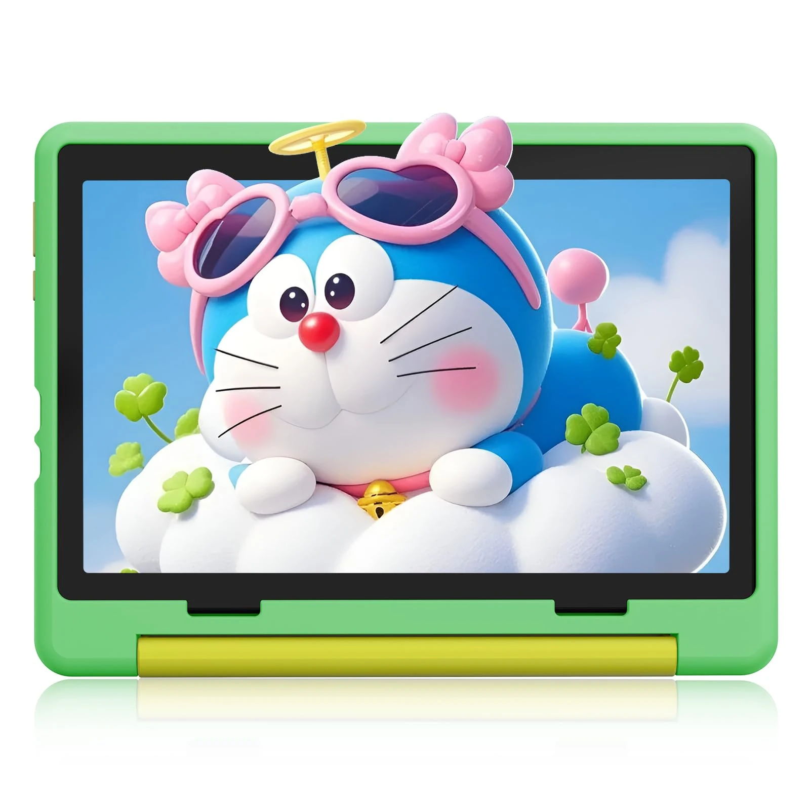 Laptok Kids tablet 10 inch Android 14 Tablets for Kids with 1280 * 800 IPS Display, 14GB RAM+64GB ROM, 5000mAh Battery, WiFi 6, Type-C, Child Tablet with 8MP+5MP Dual Camera, Kid-Proof Case (Green)