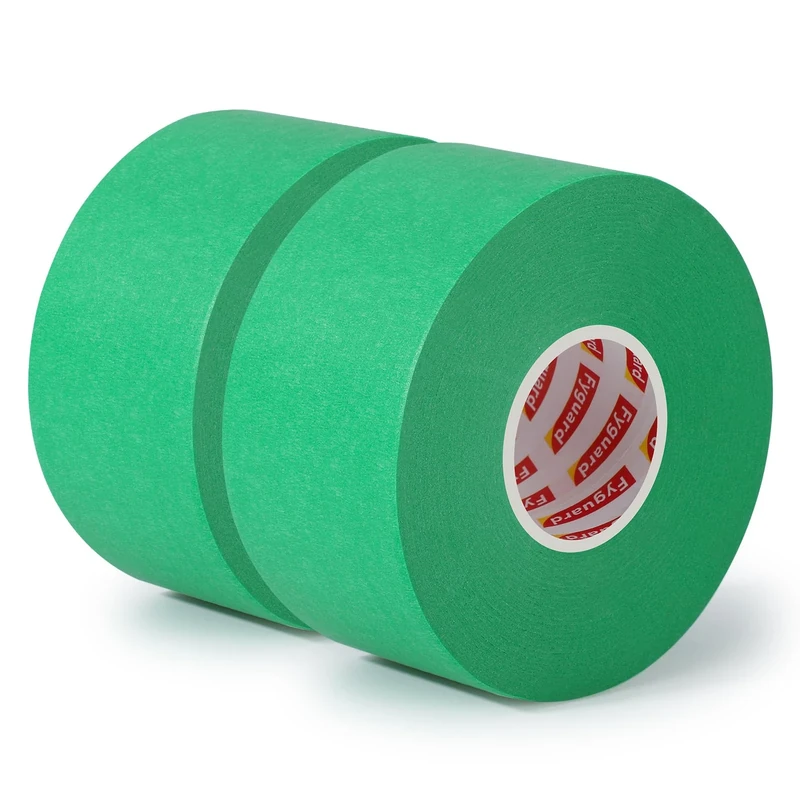 Fyguard 2 Rolls Painters Tape, 48mm x 50m Wide Masking Tape for Painting Heat Resistant Easy Removal Decorators Tape for Painting Work Protecting Surfaces DIY Crafts