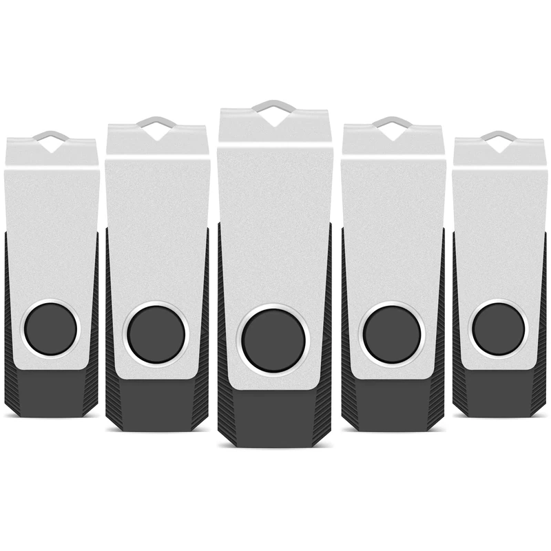 TEWENE USB Memory Stick 4GB USB Stick 2.0 Flash Drive 5-Pack,Thumb Drive Pen Drive,Usb Storage with Lanyards and Stickers